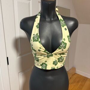 Floral Halter Crop Top